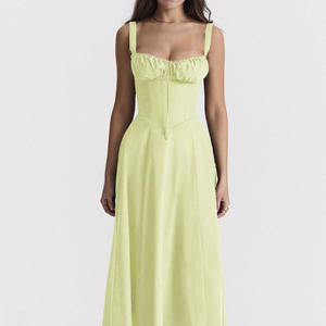 เดรสแม็กซี่แขนกุดสำหรับผู้หญิงเดรสยาวเซ็กซี่<span class=keywords><strong>ทางการ</strong></span>หรูหราสำหรับฤดูใบไม้ผลิฤดูร้อน - Product Image 4