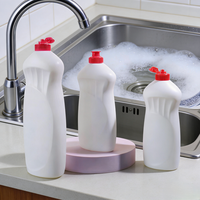 Bouteilles en plastique PE blanc mat de 500 ml, 750 ml, 1000 ml pour liquide vaisselle, bouteilles vides pour détergent à lessive avec bouchon à clapet
