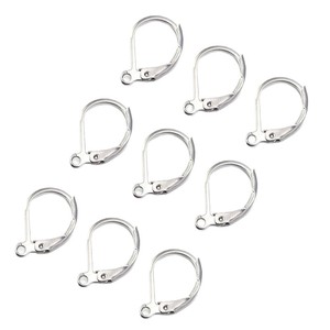 Stainless Steel D-Shaped Clasp French <b>Hook</b> <b>Earring</b> Findings For <b>Earring</b> Making 0032 - Product Image 5