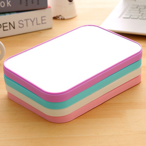 Desktop Makeup <b>Mirror</b> Square Folding Portable Vanity <b>Mirror</b> ABS Frame Single Sided <b>Mirror</b> - Product Image 3
