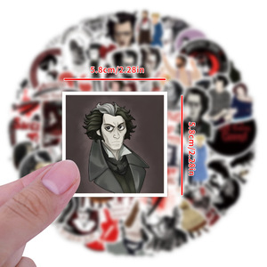 55 autocollants graffiti classiques du film Sweeney Todd pour décorer téléphone et réfrigérateur, autocollants gothiques <span class=keywords><strong>Tim</strong></span> <span class=keywords><strong>Burton</strong></span> - Product Image 4