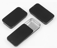 Boîte en fer blanc rectangulaire miniature personnalisée à charnière, vide, pour bonbons, chocolats, ou comme boîte coulissante pour emballage alimentaire, en stock