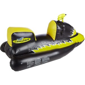 Promotion : Bouée gonflable Requin à chevaucher avec pistolet à eau, noir et jaune, jouet de piscine pour enfants et adultes, plage, lac - Product Image 4