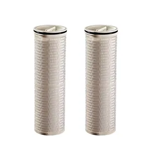 PP Water Filter Cartridge 5 Micron PP Pleated Sediment Filter for Ro Pre-filtration High Flow Filter 40Inch 60 Inch