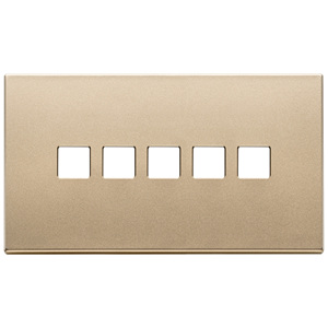 Placa Dorada Satinada Plana 5Mx5 Bs de 16.5 X 9.5 X 1.4 Para Accesorios de Cableado - Product Image 1