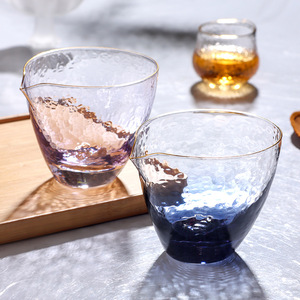 Ensemble de tasses à thé japonaises martelées de style Yachiyo <span class=keywords><strong>Toyo</strong></span> Sasaki, créatives, à bordure dorée, ciel étoilé bleu, petites tasses à thé - Product Image 5