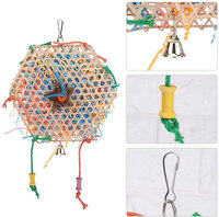 Jouets pour oiseaux : Accessoires de cage à oiseaux en forme de paille et de corde, style papier, à mâcher, en bambou tressé, forme rectangulaire, Guangdong