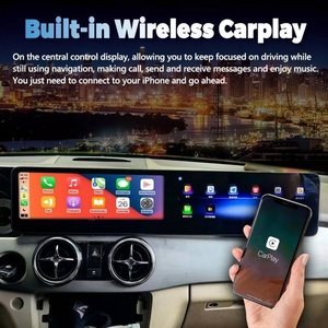Autoradio portable à double écran 12,3 pouces Android 14, monté sur tableau de bord, avec USB, GPS intégré pour Mercedes Benz Classe GLK 2010-2015, CarPlay - Product Image 3