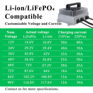 เครื่องชาร์จแบตเตอรี่ลิเธียมโพลิเมอร์ 120 โวลต์ สำหรับมอเตอร์หลายตัว <span class=keywords><strong>4</strong></span> 12 โวลต์ ลิเธียม 60 แอมป์ รถยกไฟฟ้า 48 โวลต์ ลิเธียมโพลิเมอร์ <span class=keywords><strong>4</strong></span> 16 เซลล์ 100 แอมป์ชั่วโมง เครื่องชาร์จแบตเตอรี่ 80 โวลต์ 200 แอมป์ชั่วโมง - Product Image 3