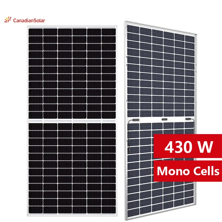 Produttori di benvenuto OEM 400w-450w pannelli solari bifacciali fotovoltaici a mezza cella per la casa