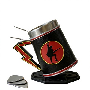 Tazza Anniversario Rock AC <span class=keywords><strong>Band</strong></span> 20oz in Resina e Acciaio Inossidabile, Tazza 3D Iconica <span class=keywords><strong>Metallica</strong></span> Rock and Roll DC - Product Image 5