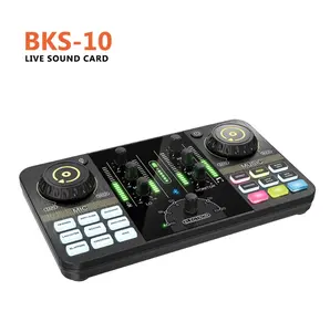 最畅销的专业声音转换器DJ混音器BKS-10 u盘流媒体声卡