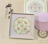 Nouveaux éléments de style chinois panda fleur animal texture miroir de maquillage de poche portable