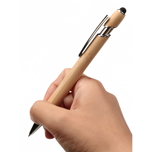 2024 NOUVEAU stylo à bille en bambou ECO avec pointe stylet - Product Image 5