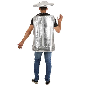 Disfraz <span class=keywords><strong>de</strong></span> Basurero Personalizado para Niños y Adultos, Disfraz <span class=keywords><strong>de</strong></span> Basurero Plateado para Halloween, Cosplay, Disfraces para Fiestas <span class=keywords><strong>de</strong></span> Disfraces - Product Image 6