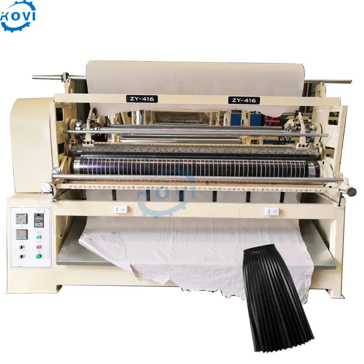 416 máquina plissadora multifuncional de fio, plissadora de tecido de malha de fio têxtil