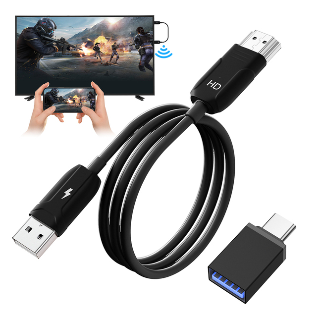 4K 1080P Wireless HDMI Display Adapter Wireless Mirroring Cable HDMI Transmitter Receiver Adapter HD Video Sync to Monitor