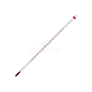 Termômetro de Mercúrio RONGTAI para Laboratório, Fábrica da China RT040, Termômetros de Espírito Amarelo 10-110 - Product Image 2