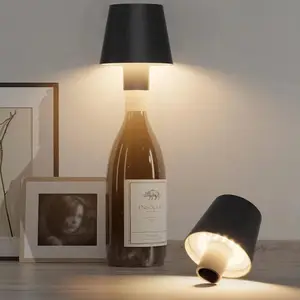 Lampe de bureau à piles sans fil Ip54 étanche lumière réglable moderne tactile Table bouteille de vin lumière lampes à Led