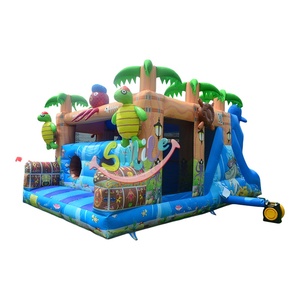 Maison de rebond gonflable commerciale de l'île au <span class=keywords><strong>trésor</strong></span> videur gonflable Seaworld avec toboggan pour les enfants - Product Image 1