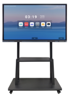 Tableau numérique intelligent mobile tout-en-un 3840x2160 4K UHD, tableau blanc interactif, écran plat, caméra 48MP 20 points, sans fil