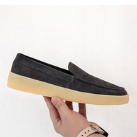 Chaussures de skate décontractées en daim de vache personnalisables à faible MOQ, baskets tendance pour hommes