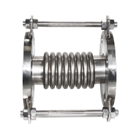 Compensateur de dilatation axial à soufflet à bride en acier inoxydable avec tirants DN50 DN80 DN100 DN150 DN200