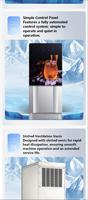 Machine à glace et à eau 2-en-1 en acier inoxydable avec finition métallique brossée de qualité alimentaire pour comptoir de magasin de proximité