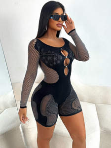 New Sexy Body Stocking Hot Drill Hollow Tight Bottoming Hipster Trousers One-piece Jumpsuit Women's Underwear - Product Image 2
