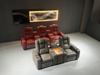 Großhandel Modernes Multifunktionales Eisenrahmen-Heimkino-Sofa Villa Privatclub Echtleder-Sofa Sessel Einsitzer Elektrisch