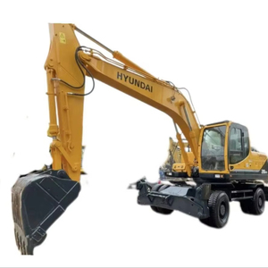 Excavadora de ruedas Hyundai de segunda mano con motor de bomba original, caja de cambios en buenas condiciones - Product Image 1