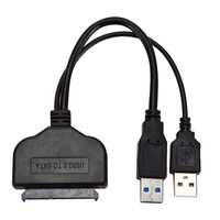 Recién llegado, Cable Sata a USB, adaptador USB3.0 a SATA 22P con Cable de alimentación USB para transferencia de datos de controlador de disco duro de 2,5 pulgadas