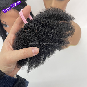 Doux et Mignon <span class=keywords><strong>Afro</strong></span> <span class=keywords><strong>Puff</strong></span> de 4 Pouces pour Enfants, Bande Élastique, Queue de Cheval Marley Twist, Mini Taille, 5 Brins, Cheveux Bouncy pour Bébé Fille - Product Image 6