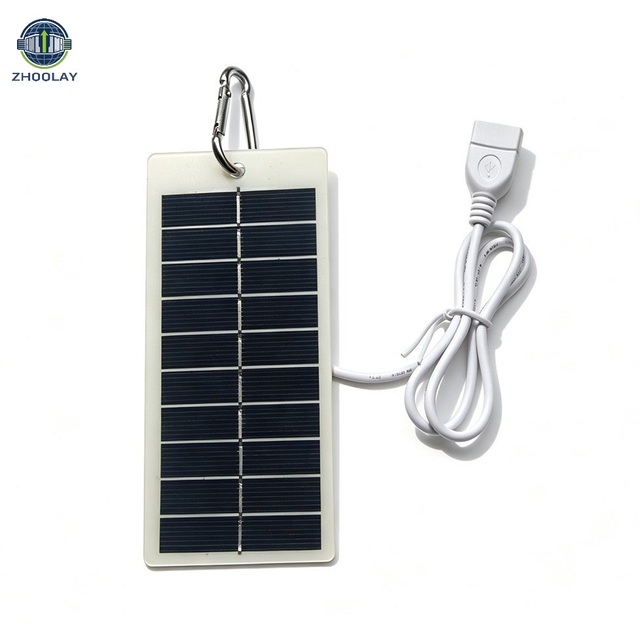 1.5W 5V Solar Panel Charger for Outdoor Mobile Phone Power Bank and Light, Charges 3.7V-5V Batteries Solar Energy Product