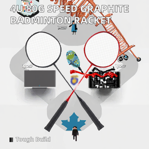 Raquettes de badminton <span class=keywords><strong>Victor</strong></span> Professional en carbone en gros, 4U 80G, vitesse 67cm, <span class=keywords><strong>raquette</strong></span> en graphite amateur junior avec poignée en PU - Product Image 3