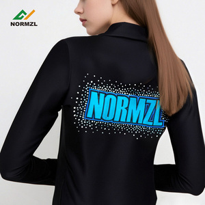 แจ็กเก็ตสำหรับเต้นแบบมีกากเพชรติดโลโก้เสื้อวอร์มสำหรับเชียร์ลีดเดอร์ชุดออกกำลังกายสำหรับเต้นยิมนาสติกในสตูดิโอ - Product Image 5
