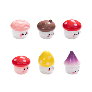 Ornements en résine en forme de champignon pour paysage miniature de mousse, décoration de jardin de table, artisanat intérieur/extérieur, accessoires pour plantes en pot DIY - Product Image 1