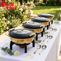 TIANXING Réchaud de buffet arabe 9L noir et or pour hôtels, équipement de restauration, chauffe-plats, en vente