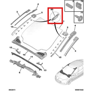 <span class=keywords><strong>Clips</strong></span> de fixation pour bande de pare-brise avant, <span class=keywords><strong>clips</strong></span> de voiture pour bande de pare-brise avant <span class=keywords><strong>Peugeot</strong></span> 8120AL 8120AF - Product Image 2