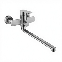 Mitigeur de douche thermostatique à long col pour hôtel, en acier inoxydable 304
