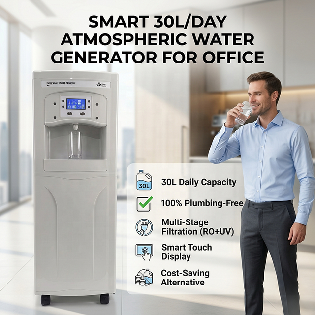 Smart 30L/Day Electric Atmospheric Water Generator Air to Water Maker with RO UV Filter for Office Household & Hotel Use