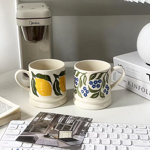 High Quality <b>Cheap</b> Price Cartoon Pattern Eco-friendly Food Safe Stoneware Ceramic Mug Thick Bottomed Dishwasher Microwave Safe - Product Image 3