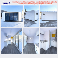 Capsule spatiale modulaire préfabriquée de luxe en structure acier, type Apple Cabin, pour bureau à domicile, chambre extérieure, moderne