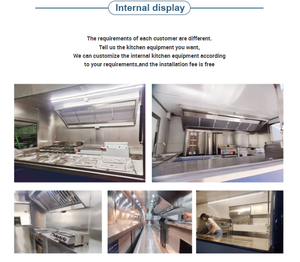 Thực phẩm di động van kem thực phẩm giỏ hàng Trailer Hotdog <span class=keywords><strong>kiosk</strong></span> van Trailer 1.5KW thép không gỉ thực phẩm xe tải Trailer - Product Image 5