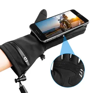 Hiver Thermique Sports Respirant Mince Batterie Électrique Chauffage Plein Doigts Imperméable Moto Cyclisme Vélo Gants D'équitation