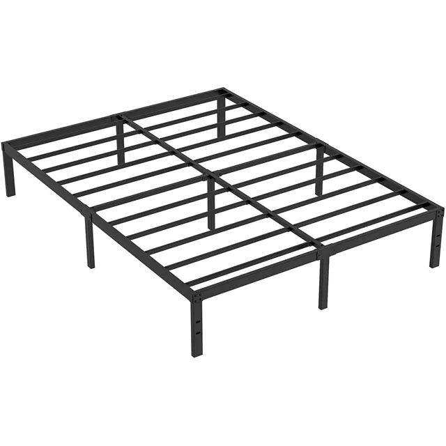 18 inç uzun boylu Metal platformu tam yatak çerçeveleri maksimum depolama, kaymaz güçlendirmek destek yatak örtüsü, gürültü ücretsiz