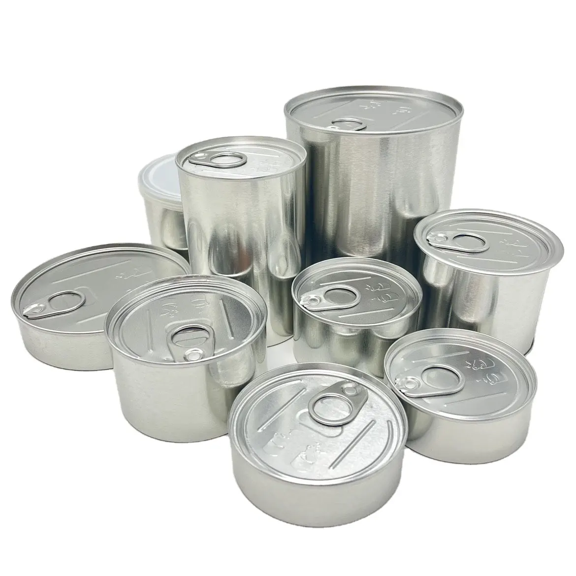 Wholesale 100ml 3.5g Press Metal Cans Hand Seal Tin Can Pressitin with Ring Lid and Plastic Lids