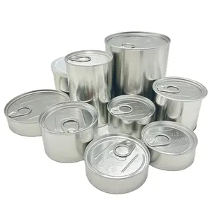 Latas de Metal con prensa, lata sellada a mano con tapa de anillo y tapas de plástico, 100ml, 3,5g, venta al por mayor