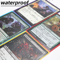 Film de protection pour cartes à texture rugueuse universelle, plusieurs tailles disponibles, jeu de cartes à collectionner, rangement de cartes, pochette mate colorée