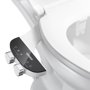 Pulvérisateur de bidet sans électricité pour toilettes, eau chaude et froide, double buse rétractable pour lavage - Product Image 3